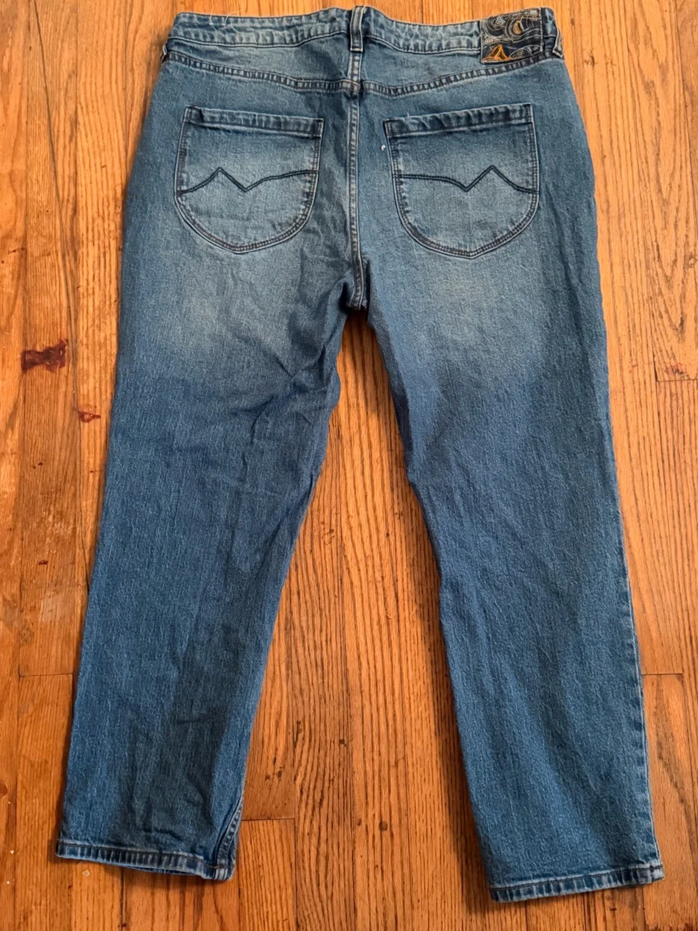 Cleo + Wolf New Women’s High-Rise Straight Button-Fly Blue Jeans 32 - Picture 3 of 6